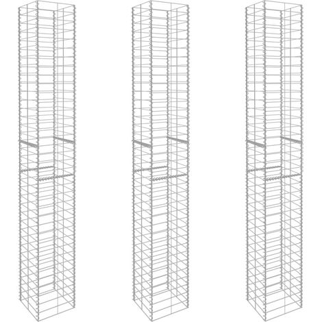 Maison Exclusive - Gabionenkörbe 3 Stk. Verzinkter Stahl 25 x 25