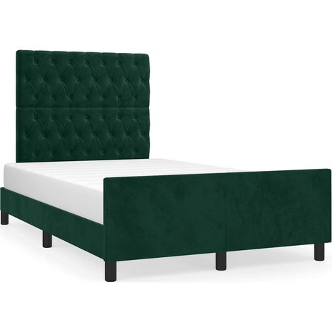 Maison Exclusive - Giroletto senza Materasso Verde Scuro 120x200 cm in Velluto (1/5)