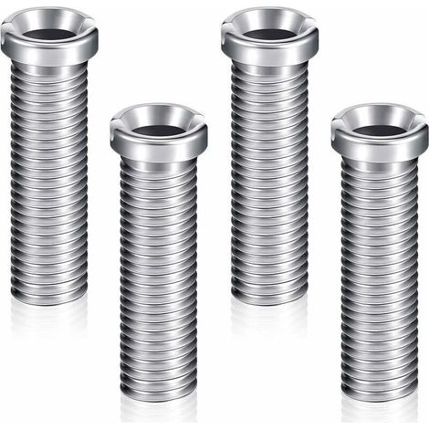 Lot de 4 vis de panier d'évier 45 mm – Acier inoxydable – Vis à tête creuse pour éviers céramique – Fixation sécurisée bouchon filtre