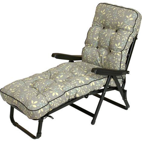 Deluxe Sun Lounger Bed Country - L115 x W65 x H94 cm - Teal