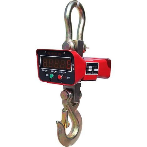 Échelle de grue Balance De Grue Numérique En Aluminium 1000KG Balance Suspendue Robuste Avec Anneau Et Crochet Renforcés Par Écran LED For L'industrie 1T Balance suspendue numérique à usage intensif (1/5)