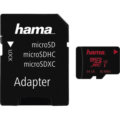 Hama microSDXC 64GB UHS Class 3 80MB/s für 4K-Video