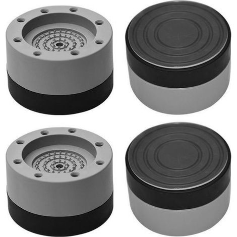 Lot de 4 patins anti-vibrations antidérapants pour lave-linge et sèche-linge, rehausseurs pour base de réfrigérateur. (1/5)