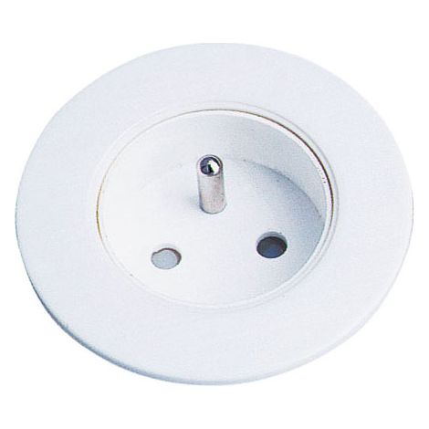 Aric – Prise de courant encastrable 2x 10/16 A+T – Pour meuble – Indice de protection IP20 – 2 pôles – Mode de pose encastré