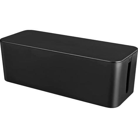 Kabelmanagementbox, Kabelaufbewahrungsbox, zur Verdeckung von Steckdosenleisten, geeignet für/im Büro (Schwarz) (1/5)