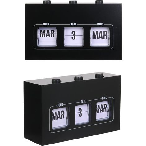 Calendrier - HOME DECO FACTORY - Flip Flap - Noir et Blanc (1/5)