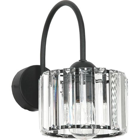 Aplique de pared con pantalla de cristal negro 15-113 manguera (1/2)
