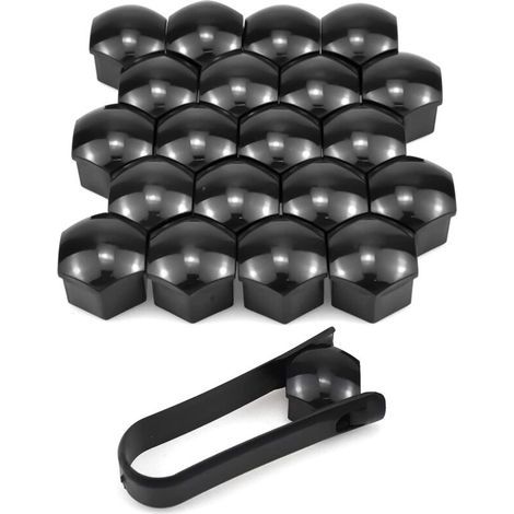 Cache écrou 19 mm – Lot de 20 capuchons hexagonaux – Protection contre corrosion pour écrous de roue – Installation facile (1/5)