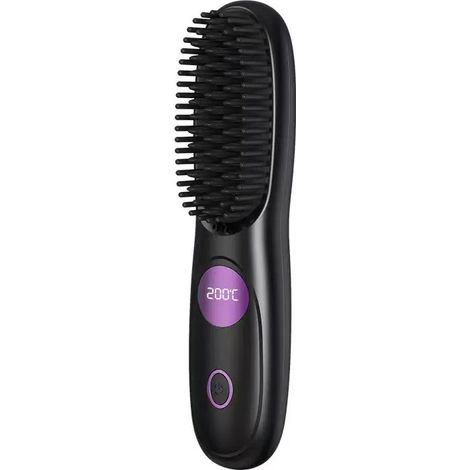 Mini lisseur sans fil - Peigne de coiffage portable et rechargeable - Prend soin de vos cheveux en douceur. (1/5)
