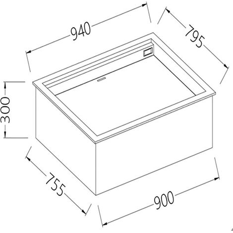Option: bacs- encastrable- intégré chaud–sec - Diamond