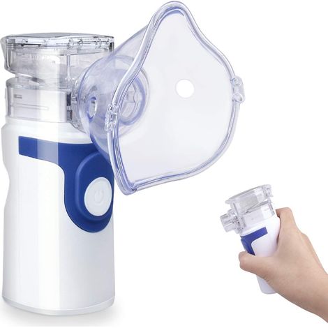 Mini humidificateur à vapeur portable pour adultes et enfants Gris (bleu foncé) (1/5)