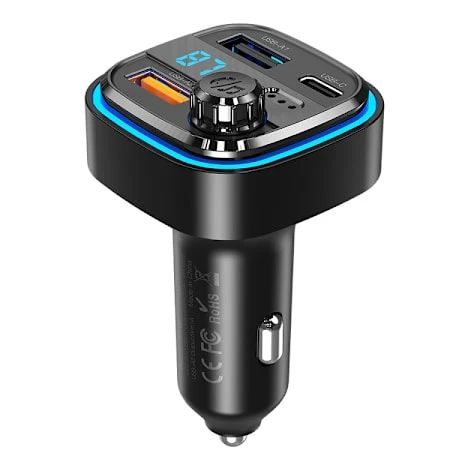 Émetteur FM XO BCC08, chargeur de voiture Bluetooth MP3 3,1 A noir (1/5)