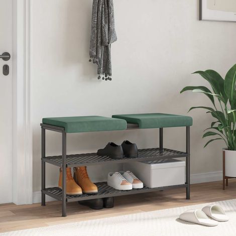 vidaXL Cojín de banco 2 uds. Terciopelo Verde Mar Profundidad 35 cm (1/5)