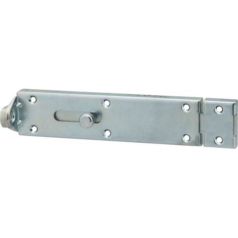 THIRARD - Verrou porte cadenas, longueur 250mm, pêne plat coulissant, gâche en acier cambré, acier zingué - THIRARD (1/4)