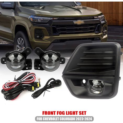 Kit Complet Feux antibrouillard LED + Feux de Jour pour Chevrolet Colorado 2023 / 2024 12V, 1100LM, température de couleur 6000-6500K, plastique ABS étanche, durée de vie 5000h, câblage et interrupte (1/4)