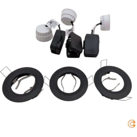 [NEUWERTIG] B-Ware Paulmann Einbaustrahler Nova Coin 3xSet LED Spot schwarz matt Aluminium Ø7,8cm (1/2)