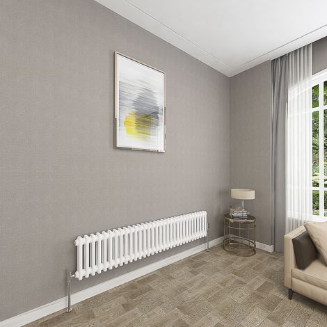 SKY Bathroom 2 Column White 300x1460mm Traditional Cast Iron Style Radiator (1/5)
