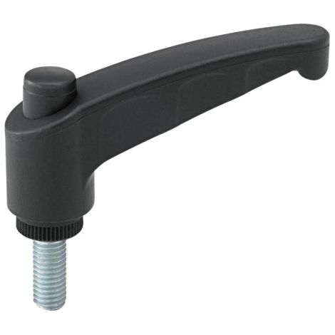 Levier de serrage avec AG thermoplastique. Taille 80. M10x30. Contenu : 2 pièces FORTIS. (1/4)