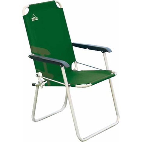 Poltrona Pieghevole da Spiaggia Verde in Alluminio - 55x63x90 cm