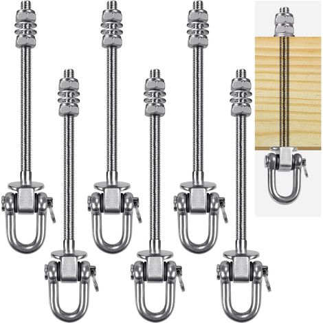 Crochet Suspension Acier Inox 304 M10 Charge 300kg Pour Hamac Yoga Sac Frappe Extérieur Intérieur (1/5)