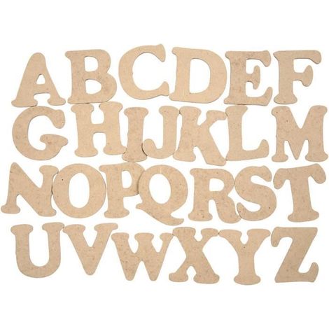 Assortiment de lettres en bois - Beige - Bois - Objets décoratifs