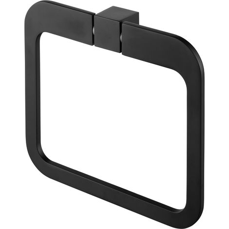 Anillo para toallas negro de 20 x 3 x 17,5 cm