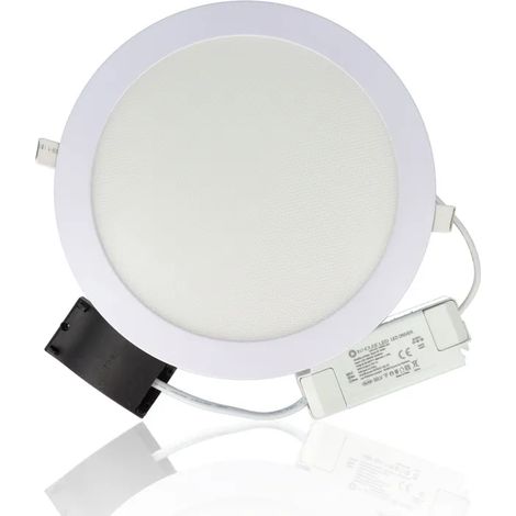 Faretto LED rotondo da incasso ultrasottile diam.240mm, 20W, 220Vac, Luce Naturale - Bianco (1/4)