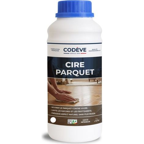 Cire Parquet - 1 L   - Codeve Bois - Incolore - Pour L'entretien De Votre Parquet, Plancher, Escalier Ou Autre Sol En Bois. (1/5)