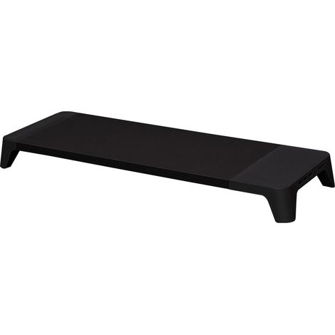 Supporto Monitor da Scrivania 56x20x5,7 cm con Entrata USB e Base di Ricarica Wireless Nero (1/5)