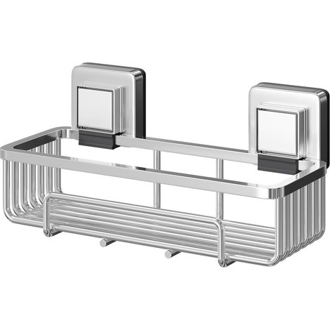 Wholesale Domestic PushLoc Polished Chrome Wall Mounted Rectangular Shower Basket (1/7)