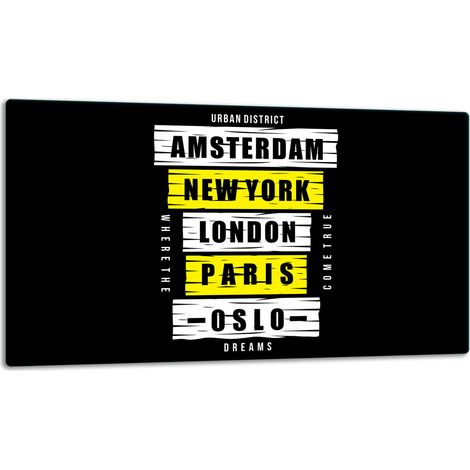 Tablero de corte de placa de vidrio 52x30 negro (1/5)