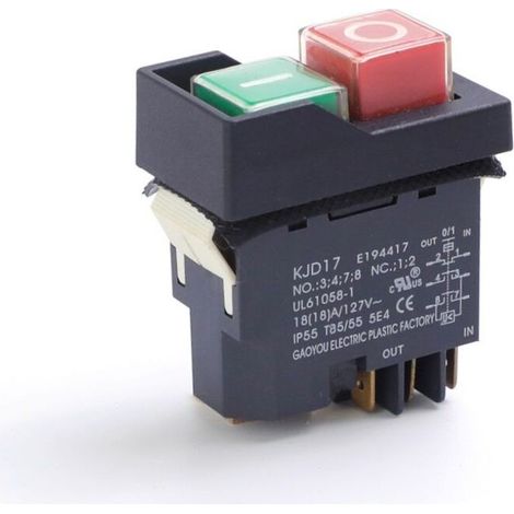 Interrupteur électromagnétique KJD17 B1-2 avec fil de frein, courant nominal 16 A, tension 250 V CA, contrôleur de freinage rapide pour moteur, interrupteur de freinage d'urgence pour équipements indu (1/4)