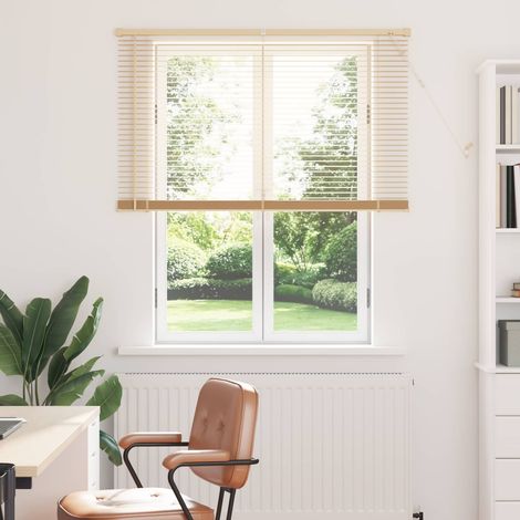 Venetianer Jalousie Hellbraun mit Muster 150 x 120 cm PVC