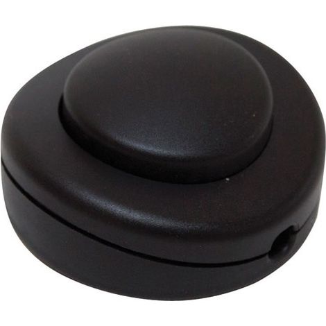 Interruptor de lámpara con pie, 2A, cuadrado negro, en stock - Legrand