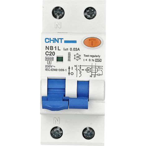 Chint 203018 FI-Schutzschalter/Leitungsschutzschalter 1polig 13 A 0.03 A 240 V, 415 V