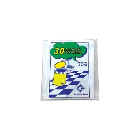 SACCO PATTUMIERA PER BAGNO BIANCO PZ.30- - cm.30x40 gr.152 - 50 confezione CP