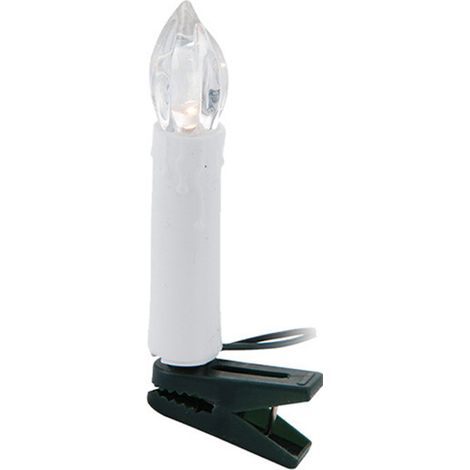 Ghirlanda con candele luce LED con clip per decorazioni natalizie -16 Led (1/5)