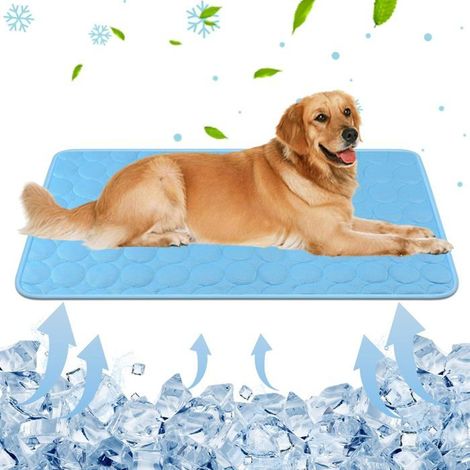 Tapis De Refroidissement Pour Chiens En Soie Glacée, Tapis Rafraîchissant Pour Chien Et Chats, Tapis De Refroidissement Pour [C129]