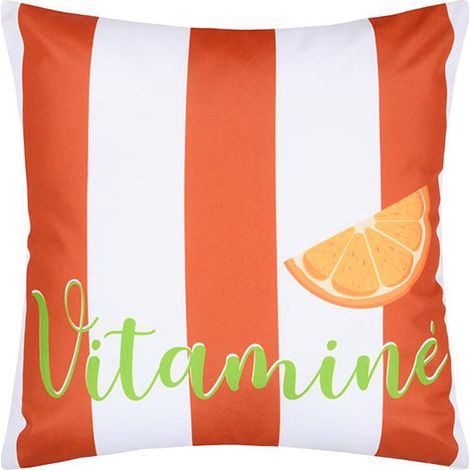 Cuscino in tessuto Vitamina Stof per esterni arancione 45x45cm - Tessuto