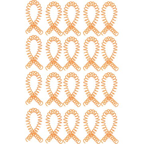 20 orangefarbene ABS-Bindespiralen für 30 Blatt, Spiralringe für Schreibwaren, 20er-Packung (1/5)