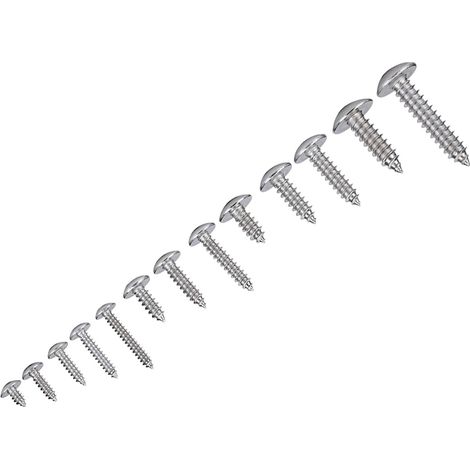 Assortiment de Vis Plates en Acier Inoxydable M3 M5 M6, 180 Pièces, à Usages Multiples, Vis à Tête Plate (1/5)