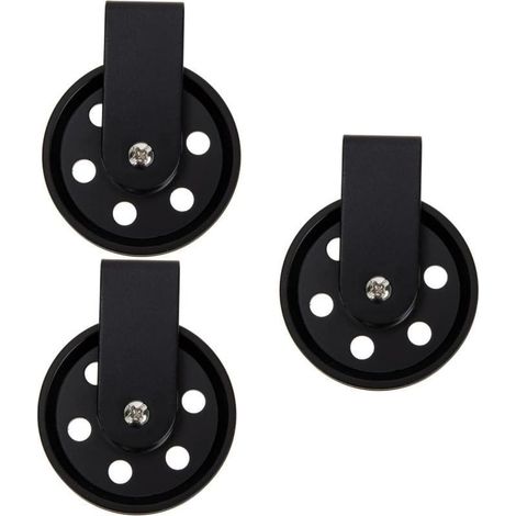3pieces Wheel Pulley Vintage Iron Black For Lamps Hanging Accessory Decorative Practical Durable For Lighting Diy (1/5)
