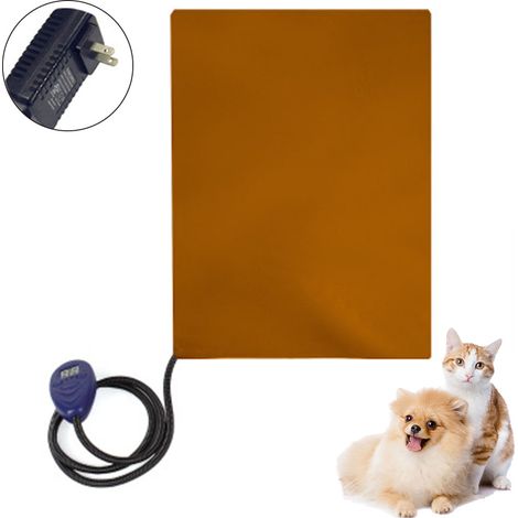 Tapis Chauffant Pour Animaux - Régulation De Température 7 Niveaux 25-55 ℃ - Minuterie 2 À 24 H - Étanche Et Résistant Au Feu - 30 X 40 Cm - 15 W (1/5)