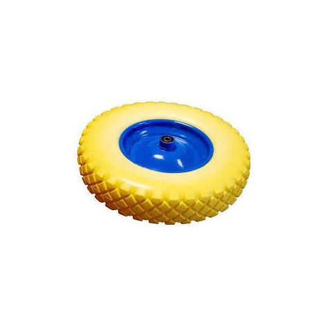 Ruota per carriola DoMino Solida 400 mm/kg con cuscinetti a sfera e asse (1/2)