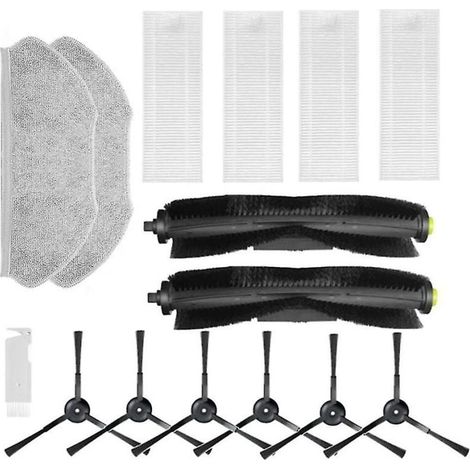 Accessoires pour aspirateur robot Qihoo 360 S10 X100 Max Brosse principale de rechange Brosse latérale Filtre Hepa (1/3)