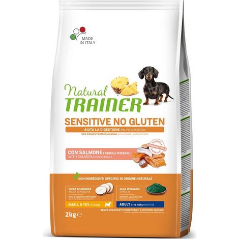 Trainer Cane Small & Toy Adult Sensitive No Gluten 2 kg Salmone (1/5)