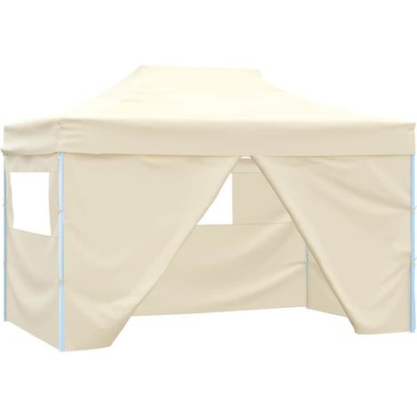 Party Tent  Cream  Steel  3x4 m  Collapsible  Party Tent vidaXL