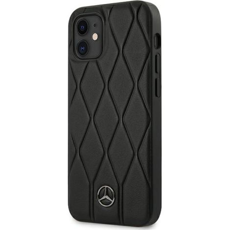 Coque rigide Mercedes MEHCP12SMULBK noire pour iPhone 12 mini 5,4 pouces Wave Line (1/4)
