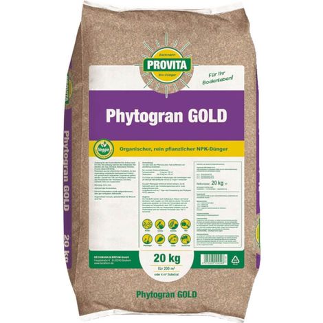 BECKMANN Provita Phytogran GOLD 20 kg Engrais naturel Engrais universel Jardin