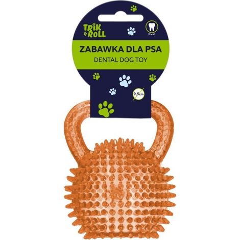 Hunde-Spielball mit Griff und Spikes, orange 2150